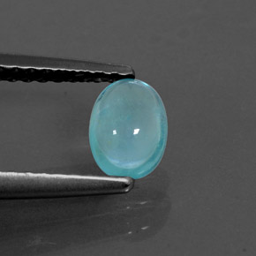 Apatita azul natural 0,52ct, corte oval, transparente