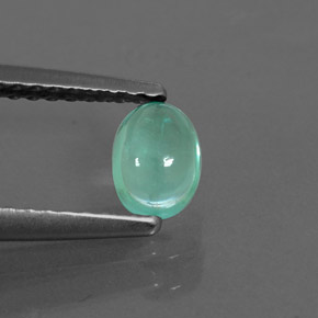 Apatita verde natural 0,47ct, corte oval, transparente