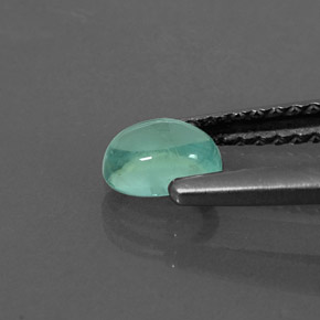 Apatita verde natural 0,47ct, corte oval, transparente