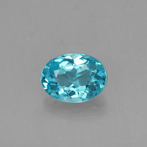 Apatita azul natural 0,64ct, corte oval, VVS-VS