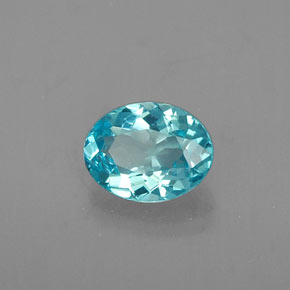 Apatita Azul claro Natural 0.65ct, Corte Oval, VS