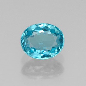 Apatita Azul claro Natural 0.71ct, Corte Oval, VS