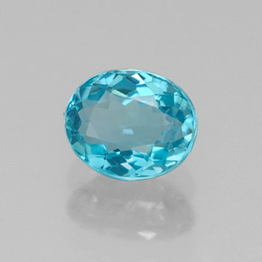 Apatita Azul claro Natural 0.71ct, Corte Oval, VS