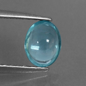 Apatita Azul claro Natural 0.67ct, Corte Oval, Transparente