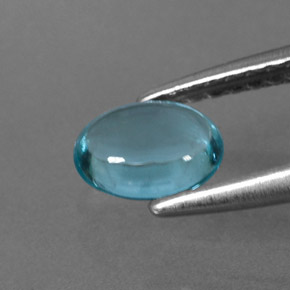 Apatita azul natural 0,56ct, corte oval, transparente