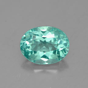 Apatita verde natural 1,54ct, corte oval, VS