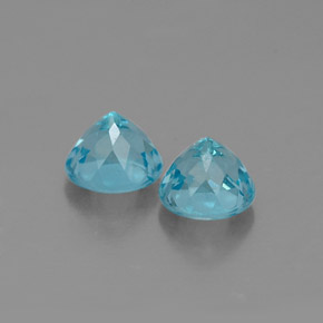Pedras preciosas de apatita azul natural de  ct, corte redondo, VS