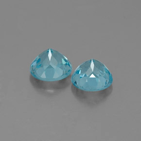 Pedras preciosas de apatita azul natural de  ct, corte redondo, VS
