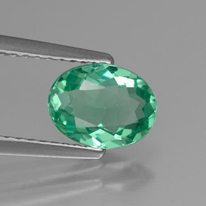 Apatita verde natural 1,08ct, corte oval, VVS-VS