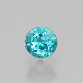 Apatita azul natural 0,29ct, corte redondo, VVS-VS