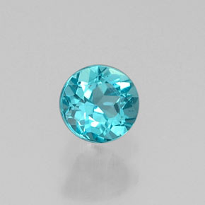 Apatita azul natural 0,29ct, corte redondo, VVS-VS