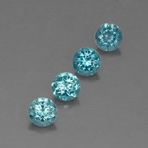 Pedras preciosas de apatita azul natural de  ct, corte redondo, VVS-VS