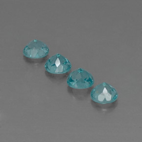 Pedras preciosas de apatita azul natural de  ct, corte redondo, VVS-VS