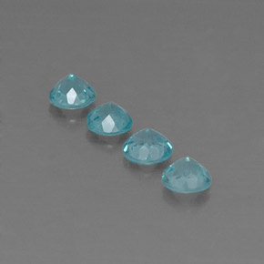 Pedras preciosas de apatita azul natural de  ct, corte redondo, VVS-VS