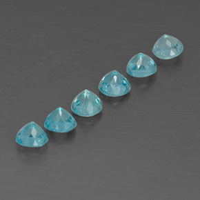 Pedras preciosas de apatita azul natural de  ct, corte redondo, VVS-VS