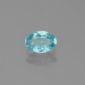 Apatita azul natural 0,45ct, corte oval, VVS-VS