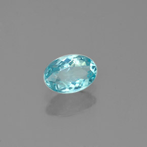Apatita azul natural 0,45ct, corte oval, VVS-VS