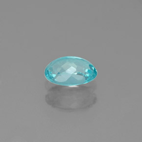 Apatita azul natural 0,45ct, corte oval, VVS-VS