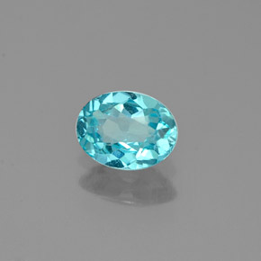 Apatita azul natural 0,51ct, corte oval, VVS-VS