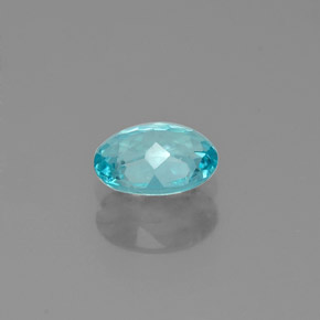 Apatita azul natural 0,51ct, corte oval, VVS-VS