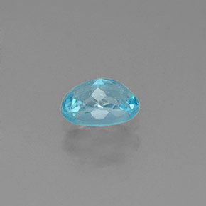 Apatita azul natural 0,57ct, corte oval, VS