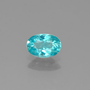 Apatita azul natural 0,44ct, corte oval, VS