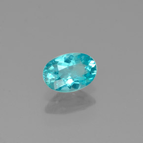 Apatita azul natural 0,44ct, corte oval, VS