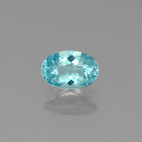 Apatita azul natural 0,54ct, corte oval, VS