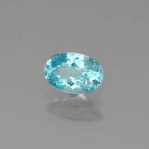 Apatita azul natural 0,54ct, corte oval, VS