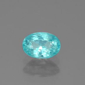 Apatita azul natural 0,57ct, corte oval, VS