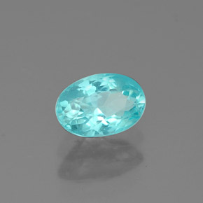 Apatita azul natural 0,57ct, corte oval, VS