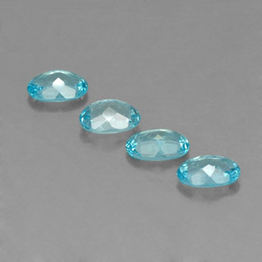 Pedras preciosas de apatita azul natural de  ct, corte oval, VS