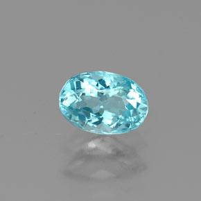 Apatita azul natural 0,48ct, corte oval, VS