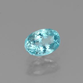 Apatita azul natural 0,48ct, corte oval, VS