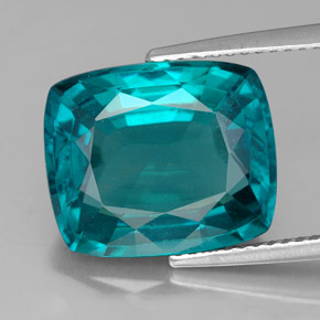 Apatita azul natural 9,02ct, almofada cortada, VS-SI