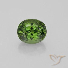 Apatita verde natural 4,92ct, corte oval, VS