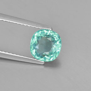 Apatita verde natural 1,55ct, almofada cortada, VS-SI