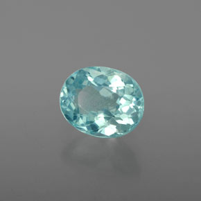 Apatita azul natural 1,70ct, corte oval, VS