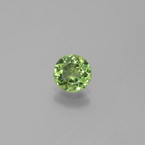 Apatita verde natural 0,69ct, corte redondo, VS