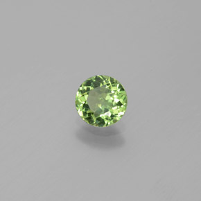 Apatita verde natural 0,69ct, corte redondo, VS