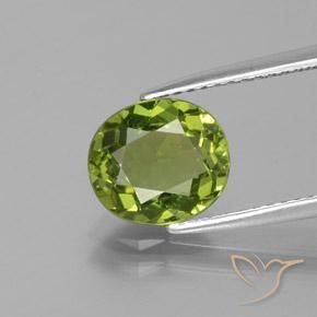 Apatita verde natural 2,14ct, corte oval, VS