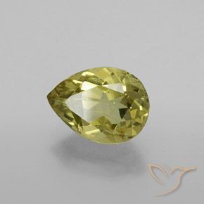 Apatita amarelo médio Natural 2.55ct, Formato de pêra, VS