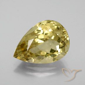 7.11ct Natural Amarelo Toscana Apatita, Formato de pêra, VS