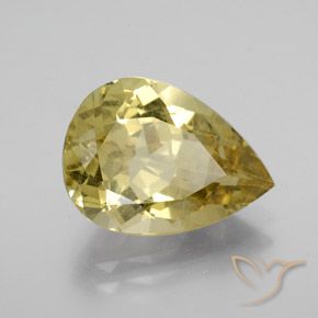 Apatita Amarelo Toscana Natural 7.11ct, Formato de pêra, VS