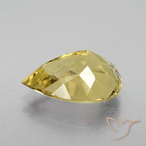 Apatita Amarelo Toscana Natural 7.11ct, Formato de pêra, VS