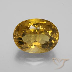 11.10ct Natural ouro médio Apatita, oval, VS-SI