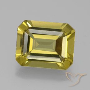 6.33ct Natural Amarelo acastanhado Apatita, Corte Esmeralda, VS