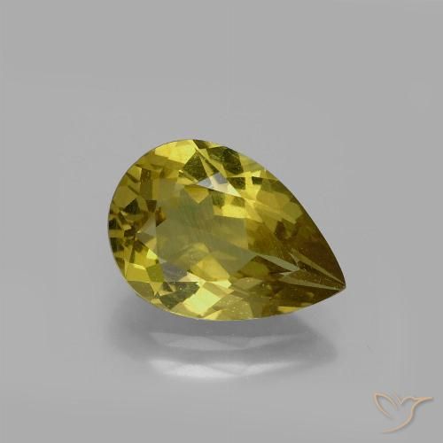 3.29ct Natural Ouro Terroso Apatita, Formato de pêra, VS