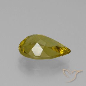 Apatita Ouro Terroso Natural 3.29ct, Formato de pêra, VS