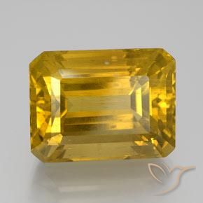 Apatita Amarelo marrom Natural 20.43ct, Corte Octógono / Esmeralda, VS-SI